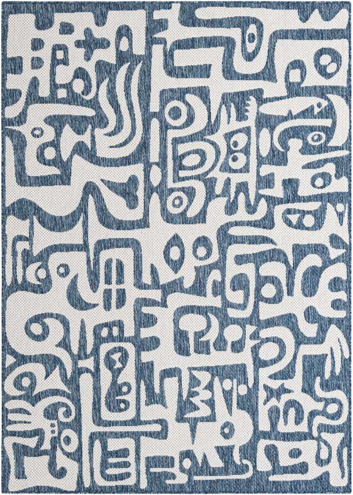 5' 3 x 8' Easy-Clean Modern Indoor / Outdoor Rug