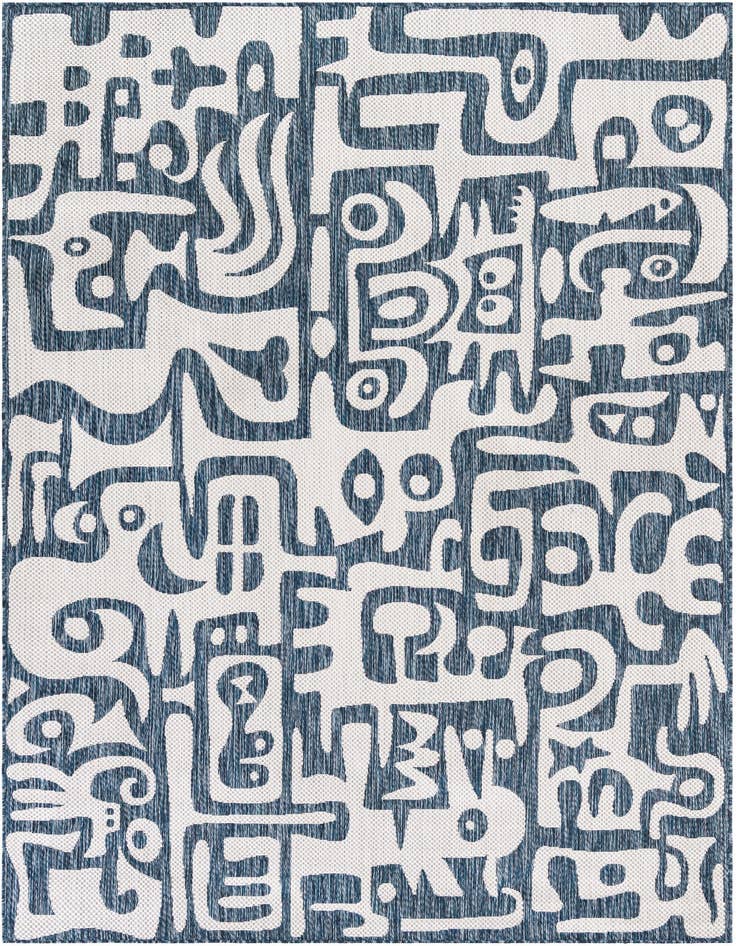 Detail image of 6' x 9' Easy-Clean Modern Indoor / Outdoor Rug