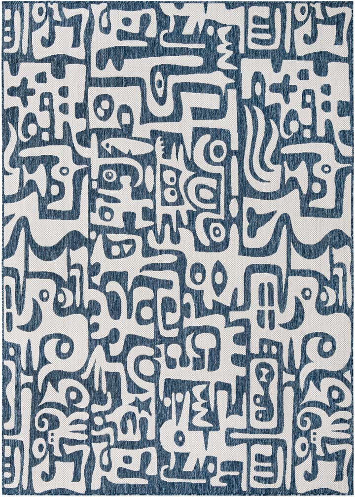 7' 10 x 10' Easy-Clean Modern Indoor / Outdoor Rug