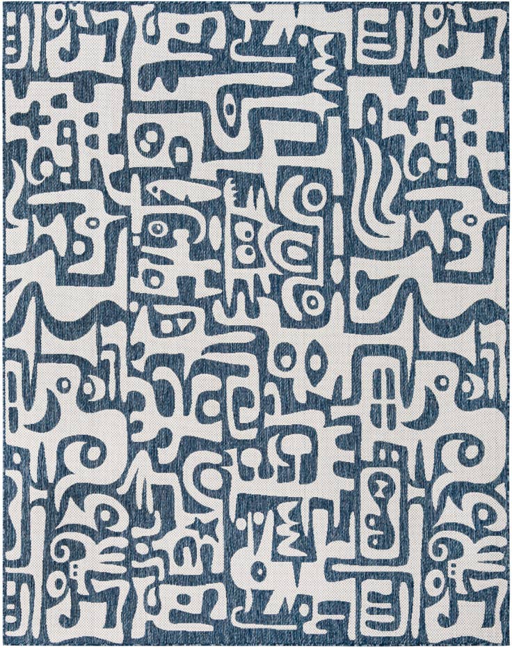 Detail image of 7' 10 x 10' Easy-Clean Modern Indoor / Outdoor Rug