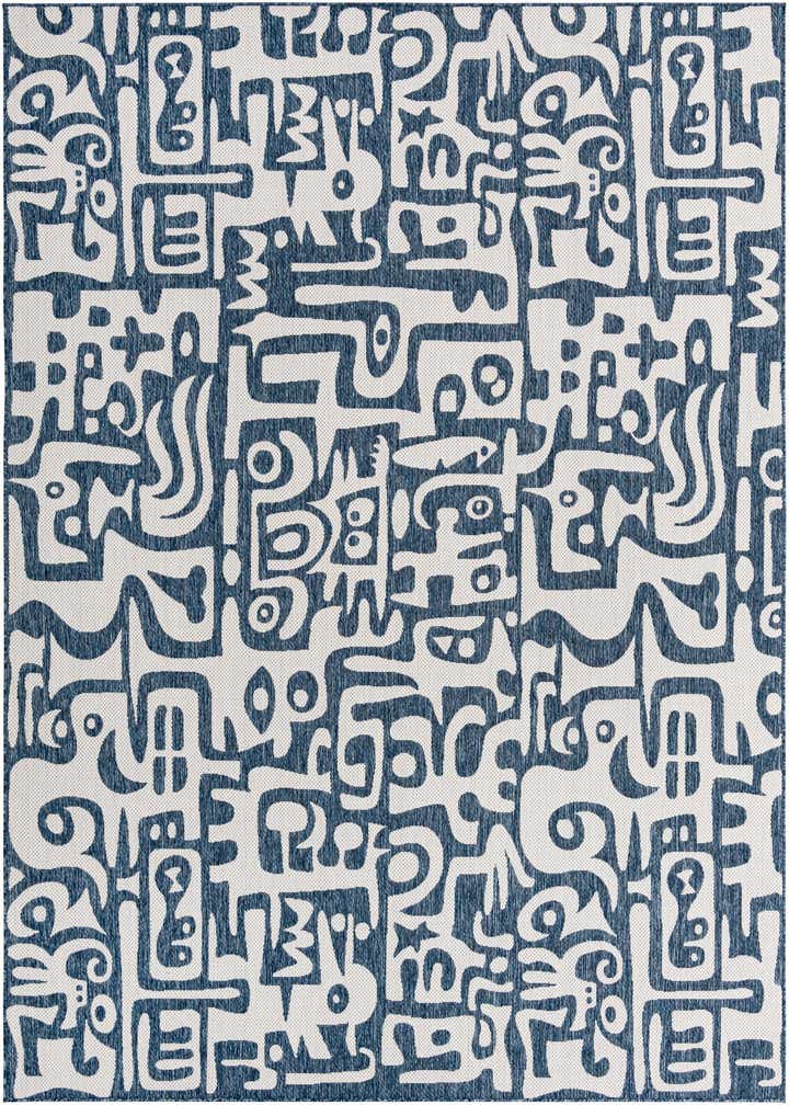 9' x 12' Easy-Clean Modern Indoor / Outdoor Rug