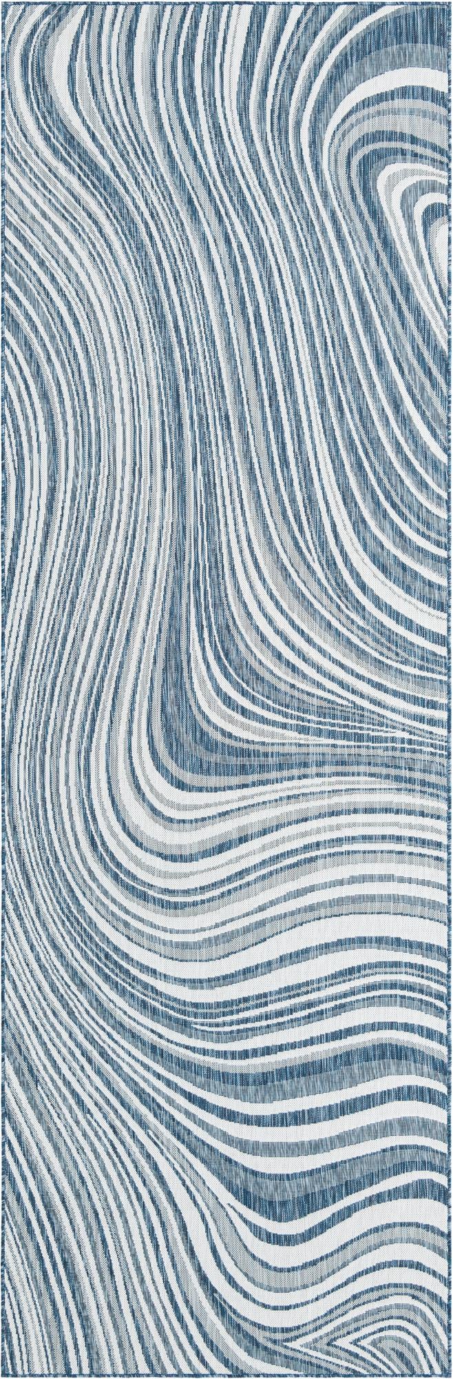 4' 4 x 13' Easy-Clean Modern Indoor / Outdoor Rug