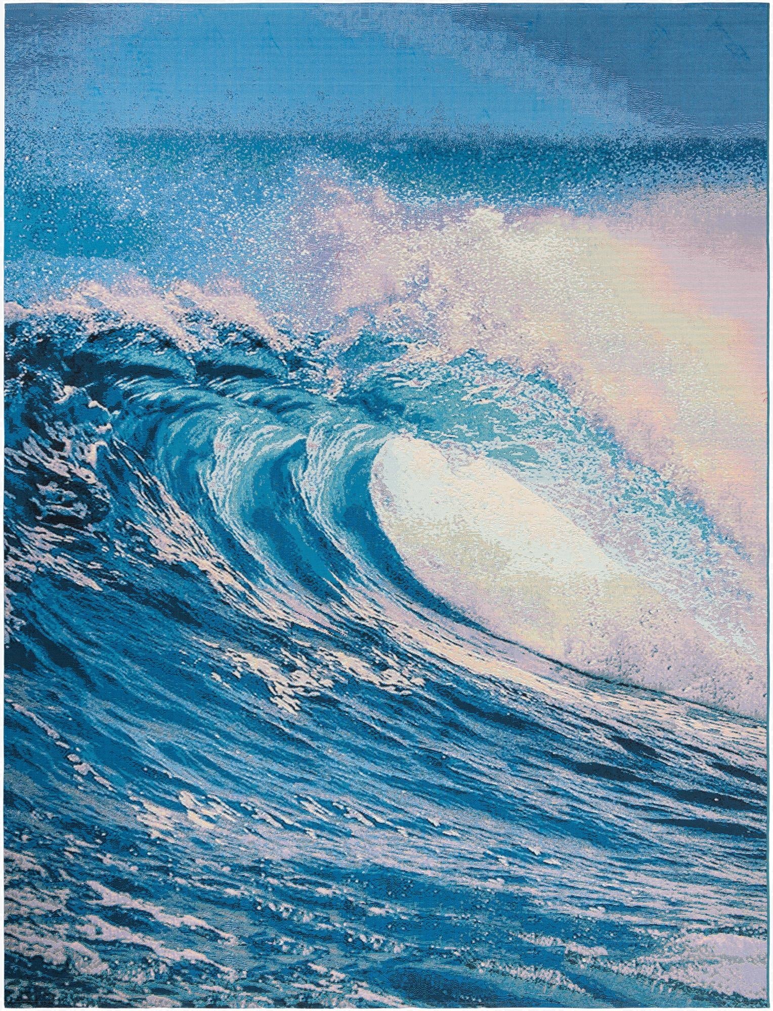 9' x 12'  Washable Modern Indoor / Outdoor Rug