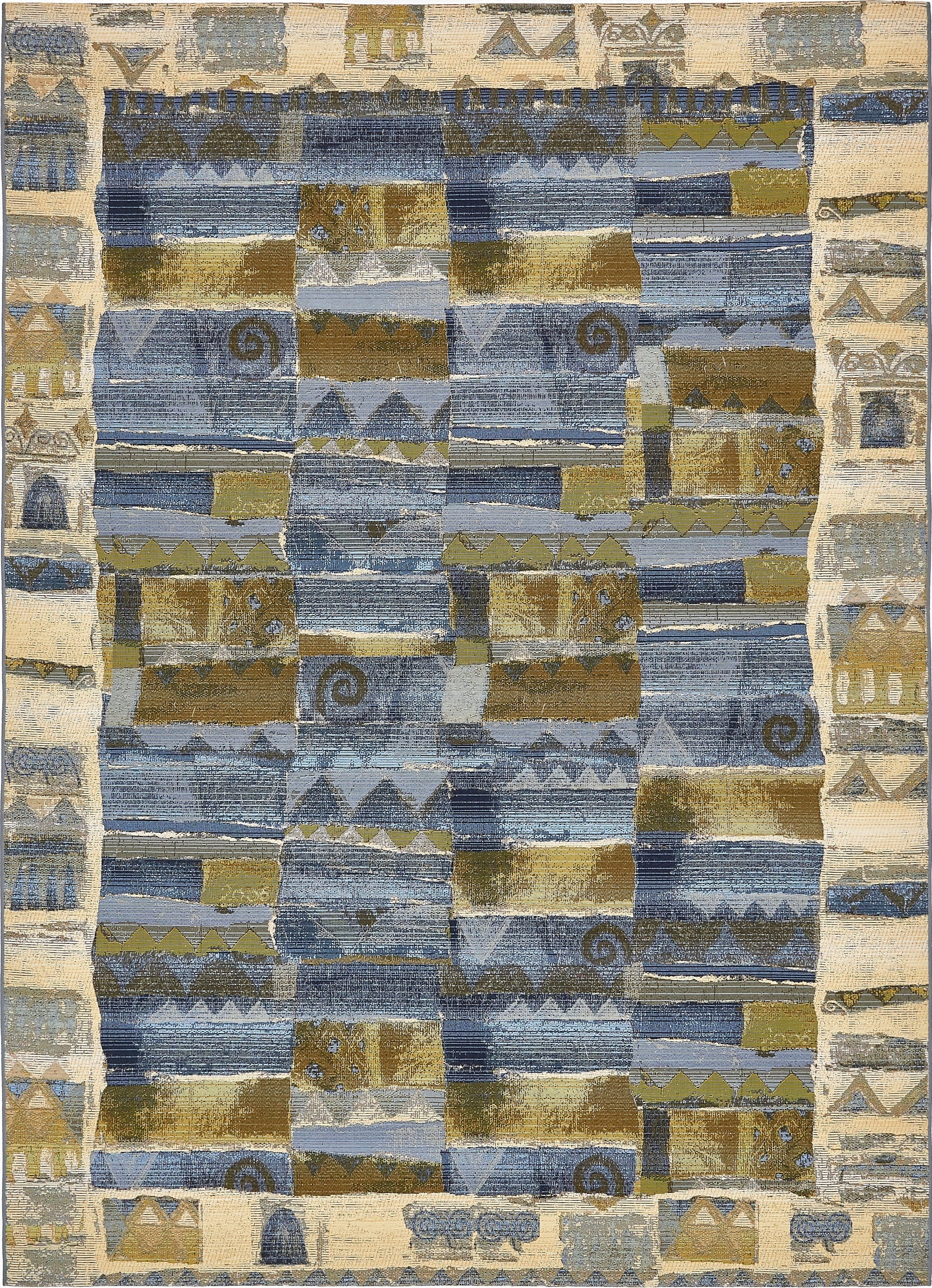 8' x 11' 4  Washable Modern Indoor / Outdoor Rug