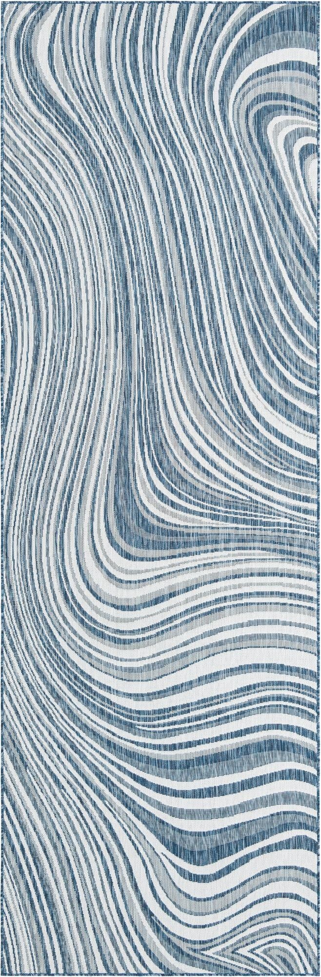 4' 4 x 13' Easy-Clean Modern Indoor / Outdoor Rug