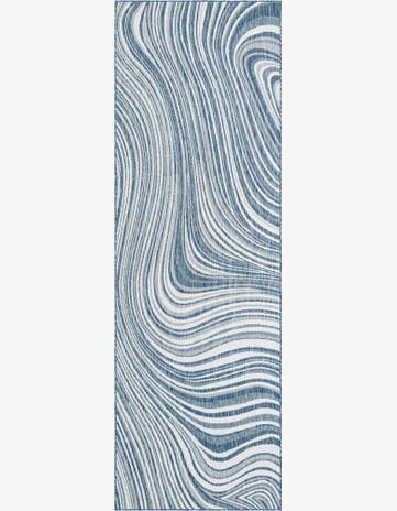 4' 4 x 13' Easy-Clean Modern Indoor / Outdoor Rug