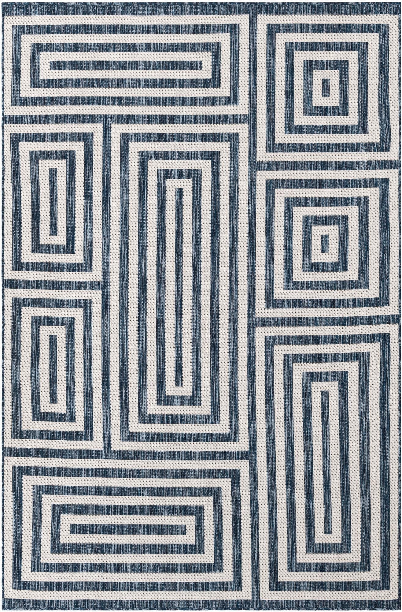 5' 3 x 8'  Washable Modern Indoor / Outdoor Rug