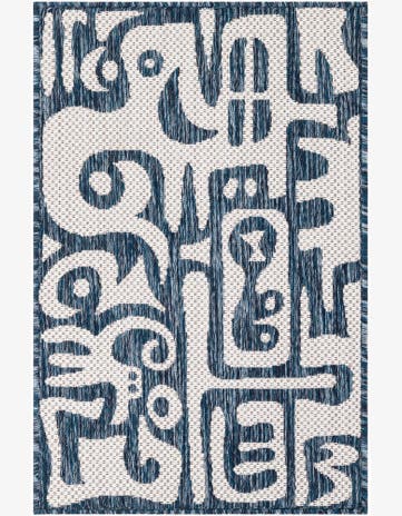 2' x 3' Easy-Clean Modern Indoor / Outdoor Rug