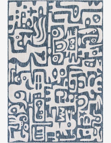 6' x 9' Easy-Clean Modern Indoor / Outdoor Rug