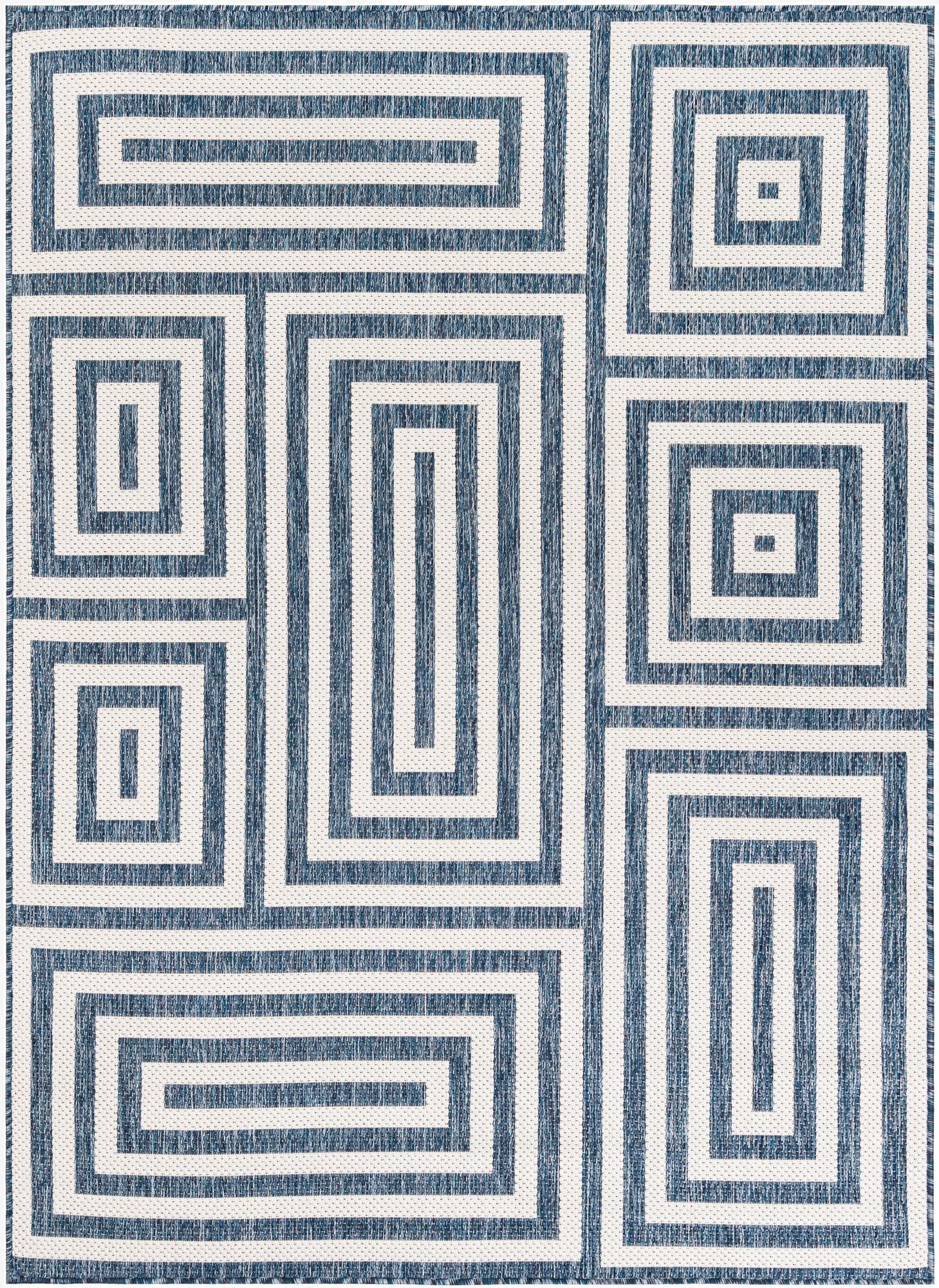5' 3 x 7'  Washable Modern Indoor / Outdoor Rug