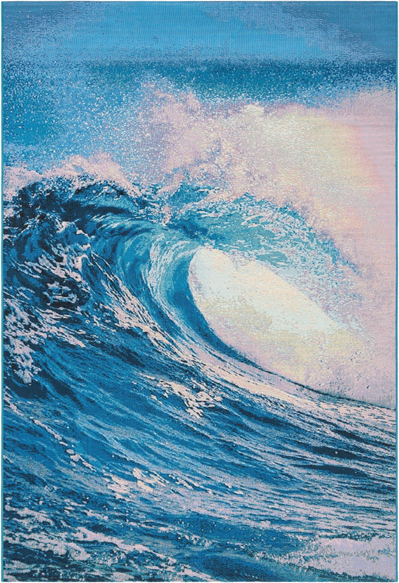 6' 1 x 9'  Washable Modern Indoor / Outdoor Rug