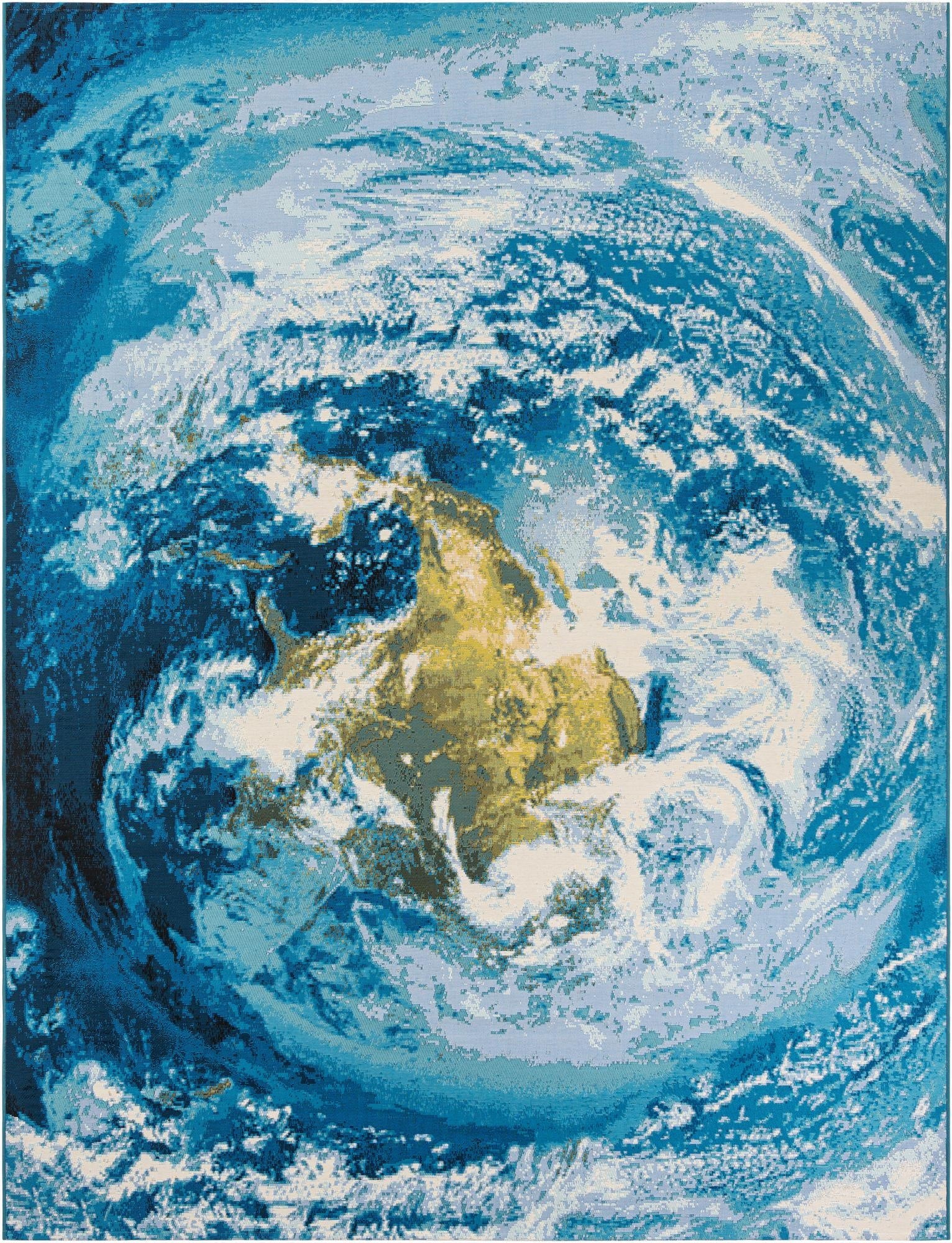 9' x 12'  Washable Modern Indoor / Outdoor Rug