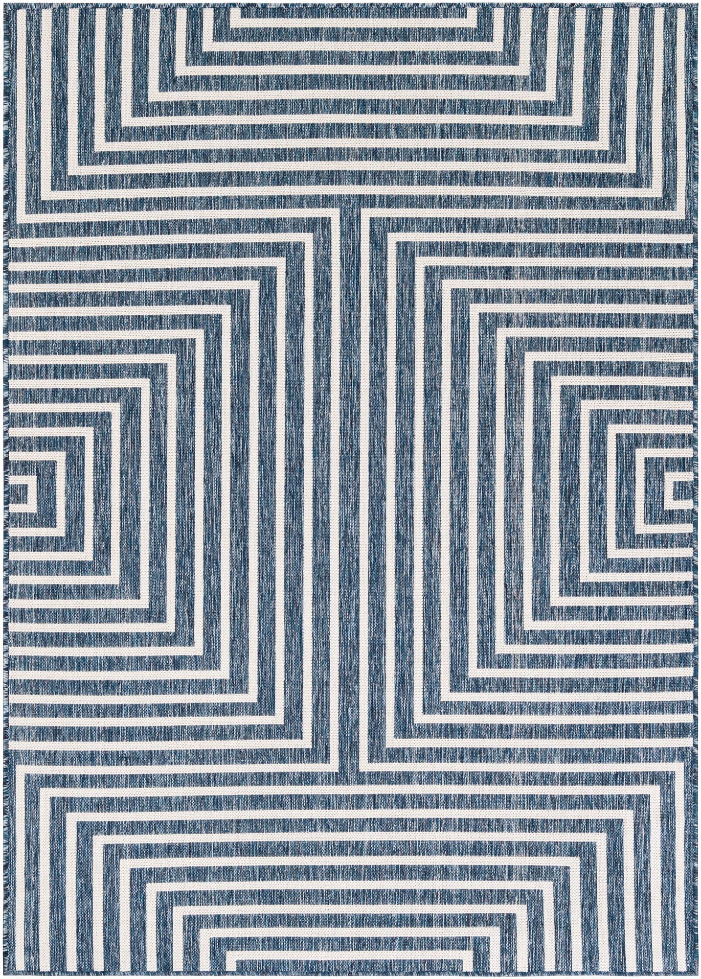 5' 3 x 7'  Washable Modern Indoor / Outdoor Rug