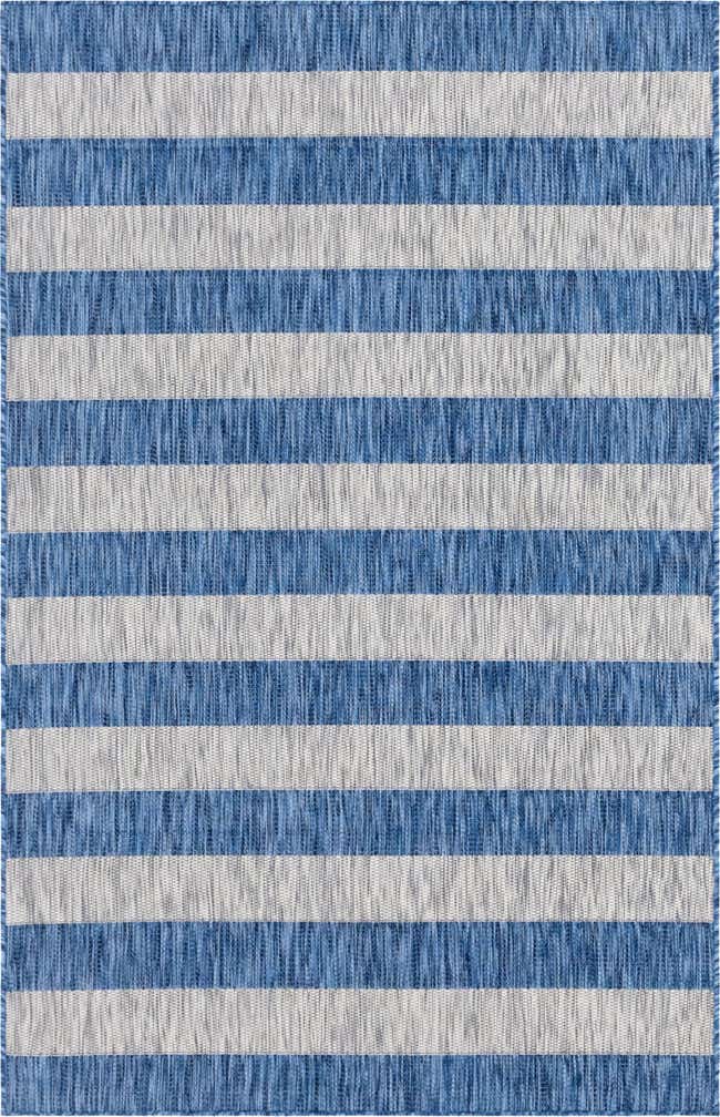 5' 3 x 8' Easy-Clean Ribbon Indoor / Outdoor Rug