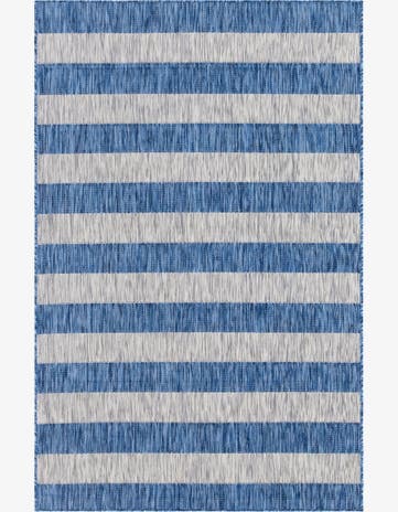5' 3 x 8' Easy-Clean Ribbon Indoor / Outdoor Rug