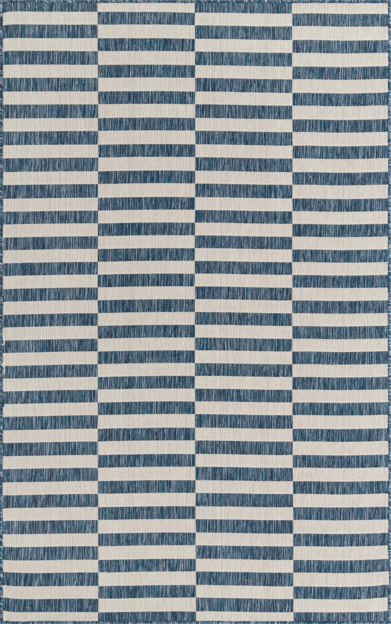 5' 3 x 8' Washable Ribbon Indoor / Outdoor Rug