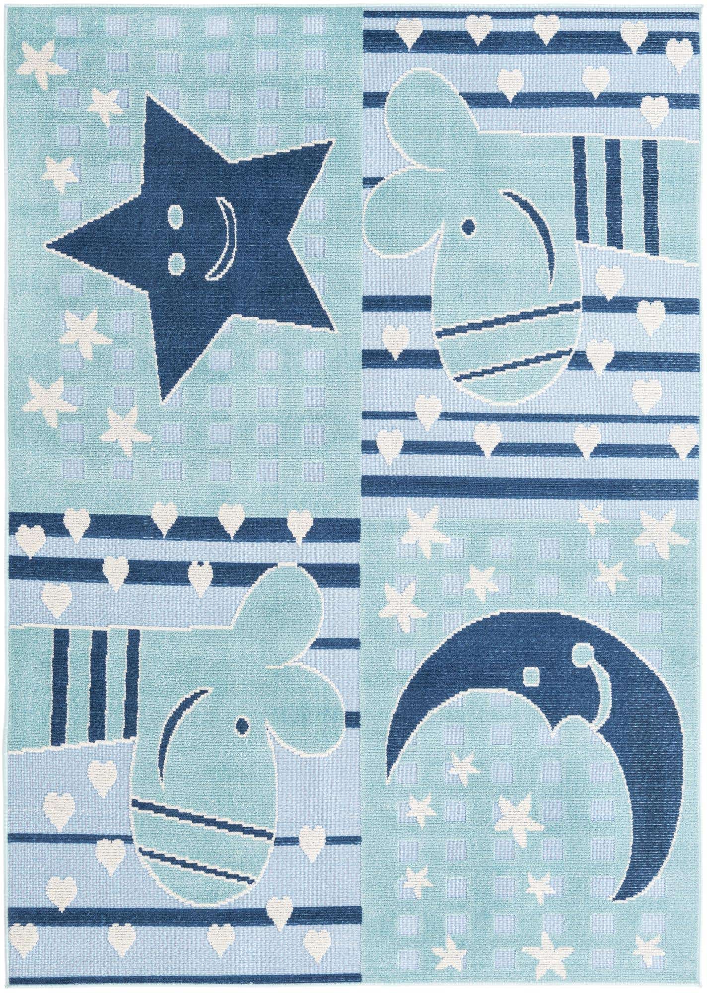 5' 3 x 7' 7 Easy-Clean Indoor / Outdoor Rug