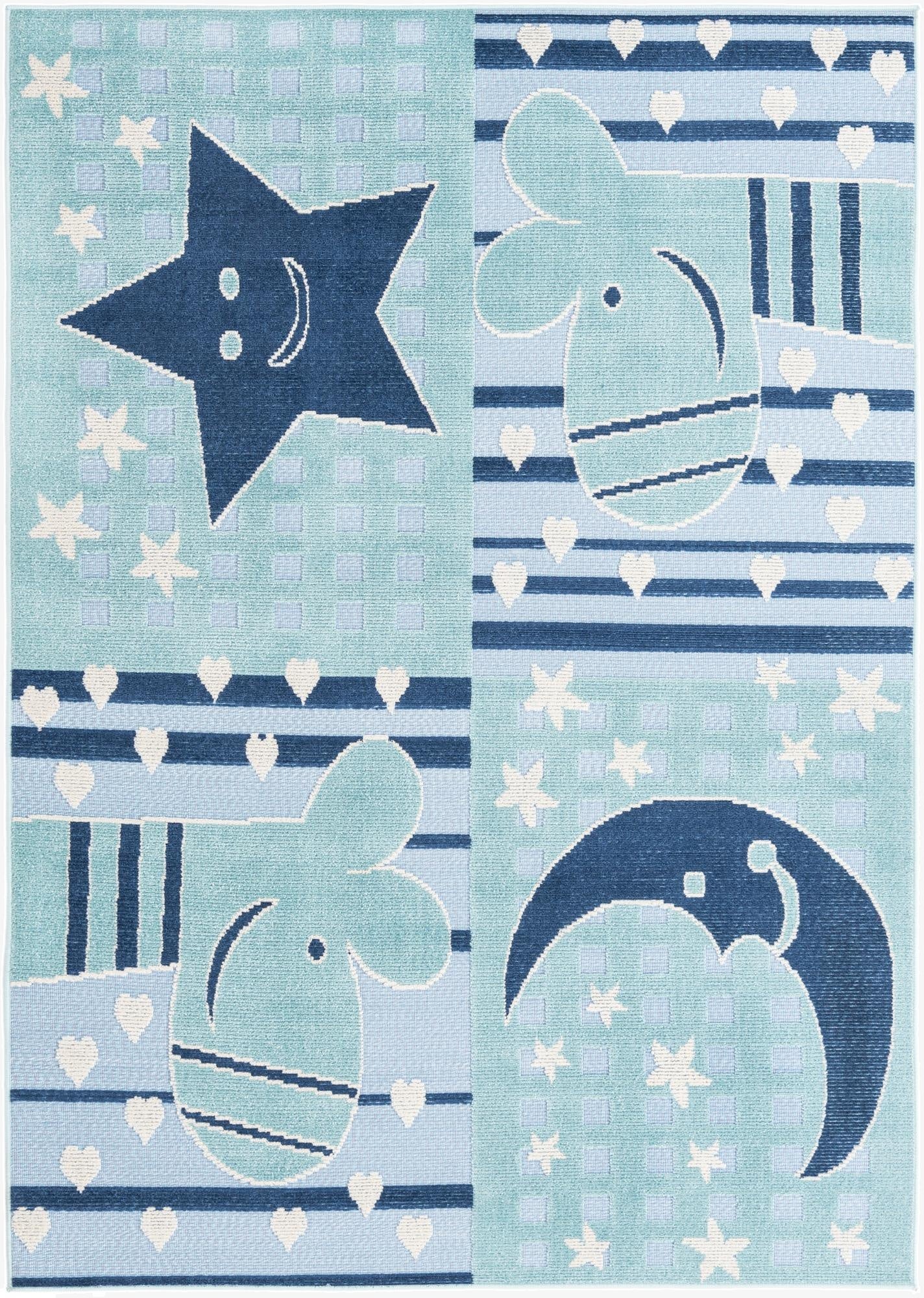 5' 3 x 7' 7  Washable  Indoor / Outdoor Rug