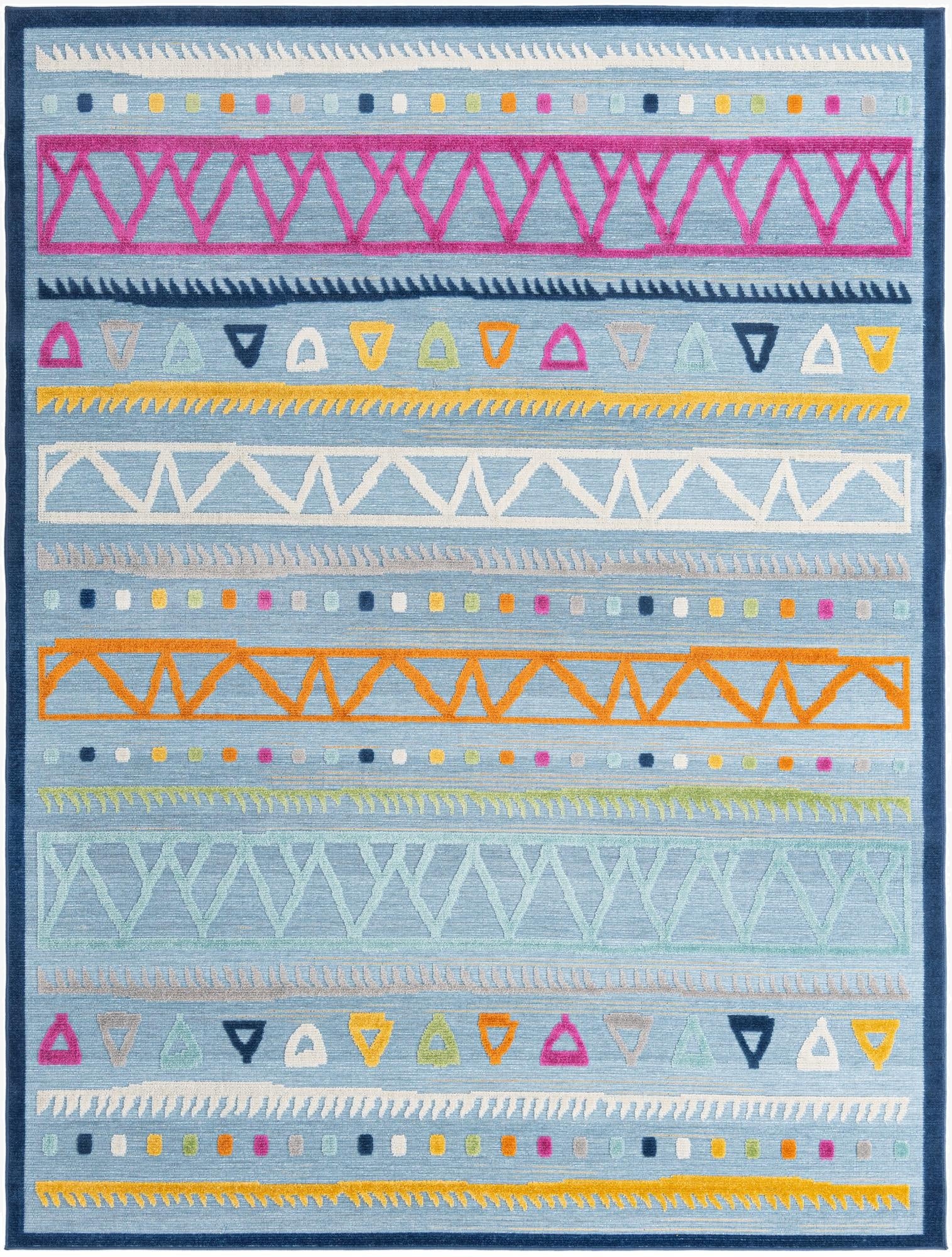 Primary image 7' 3 x 9' 10  Washable  Indoor / Outdoor Rug