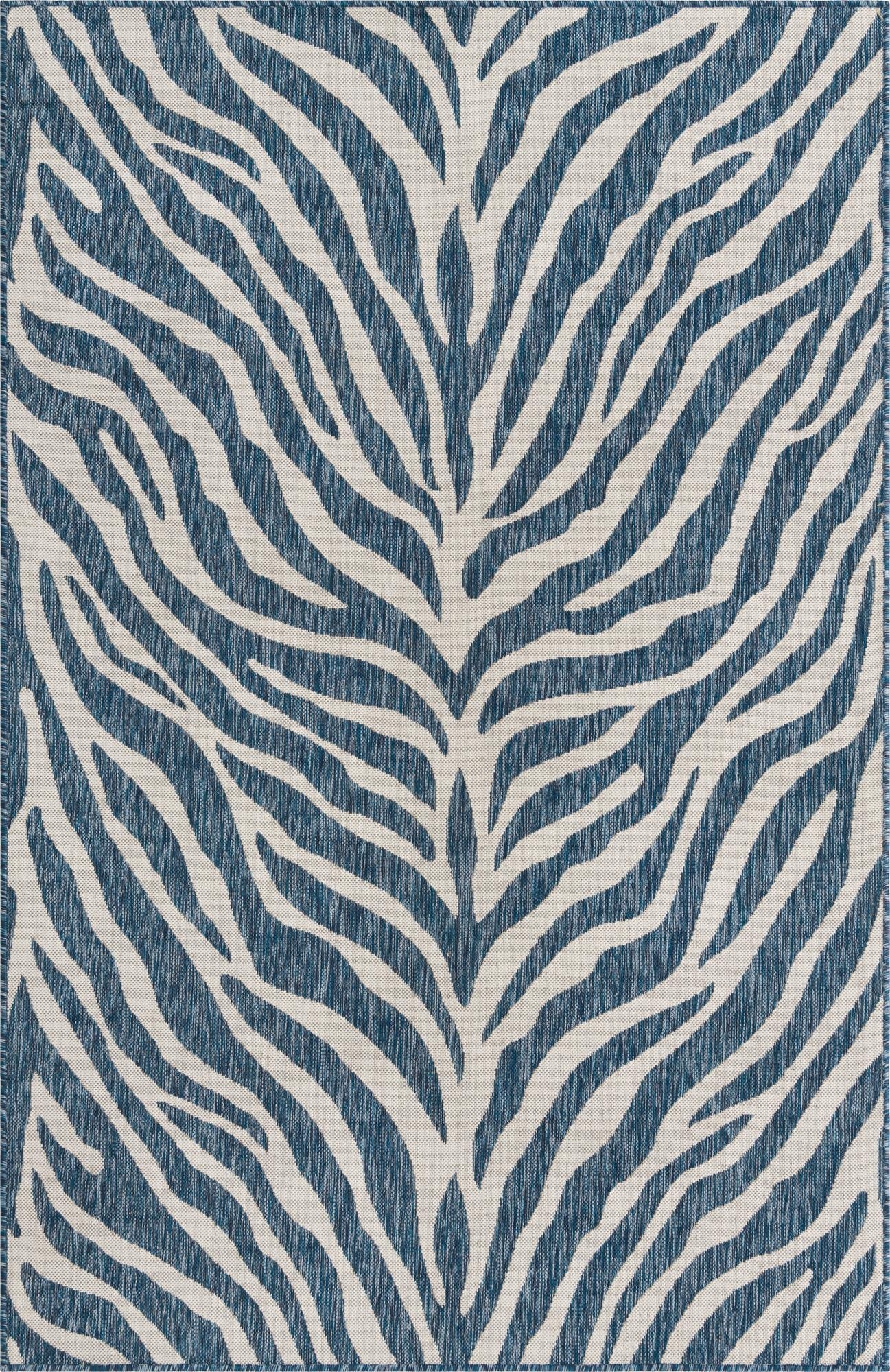 5' 3 x 8'  Washable Safari Indoor / Outdoor Rug