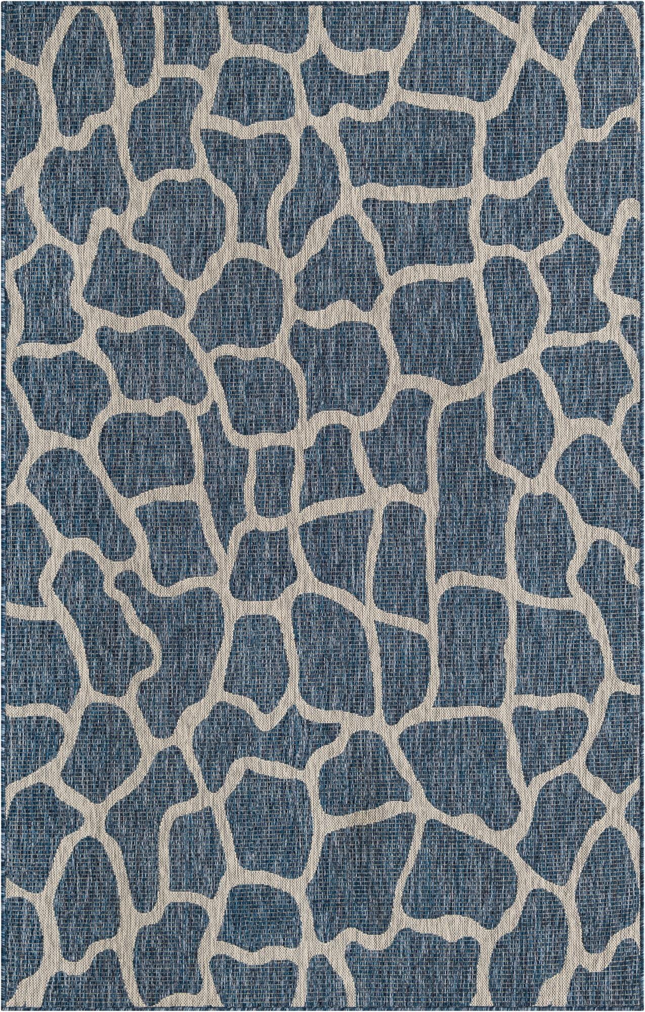 5' 3 x 8'  Washable Safari Indoor / Outdoor Rug
