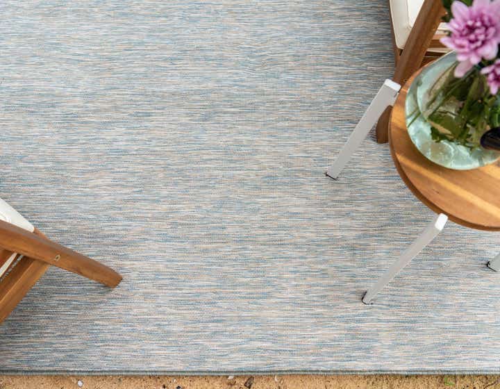 9' 4 x 12' Easy-Clean Solid Indoor / Outdoor Rug