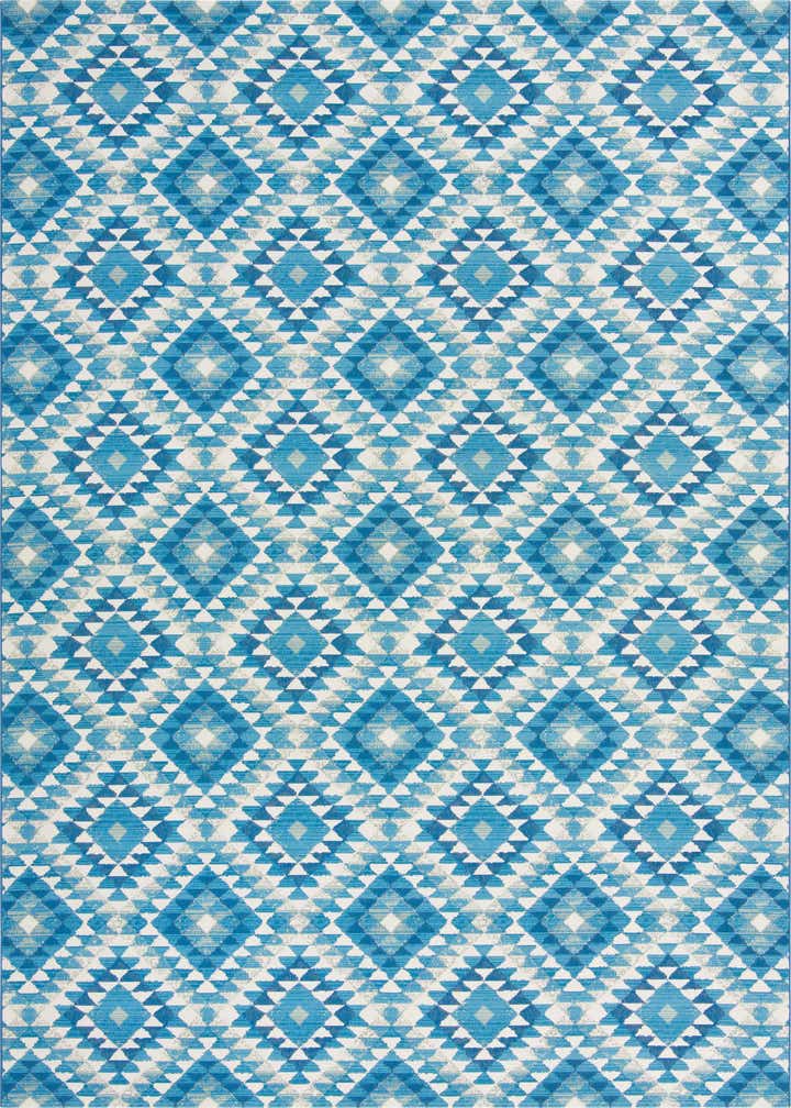 10' x 12' Easy-Clean Southwestern Indoor / Outdoor Rug