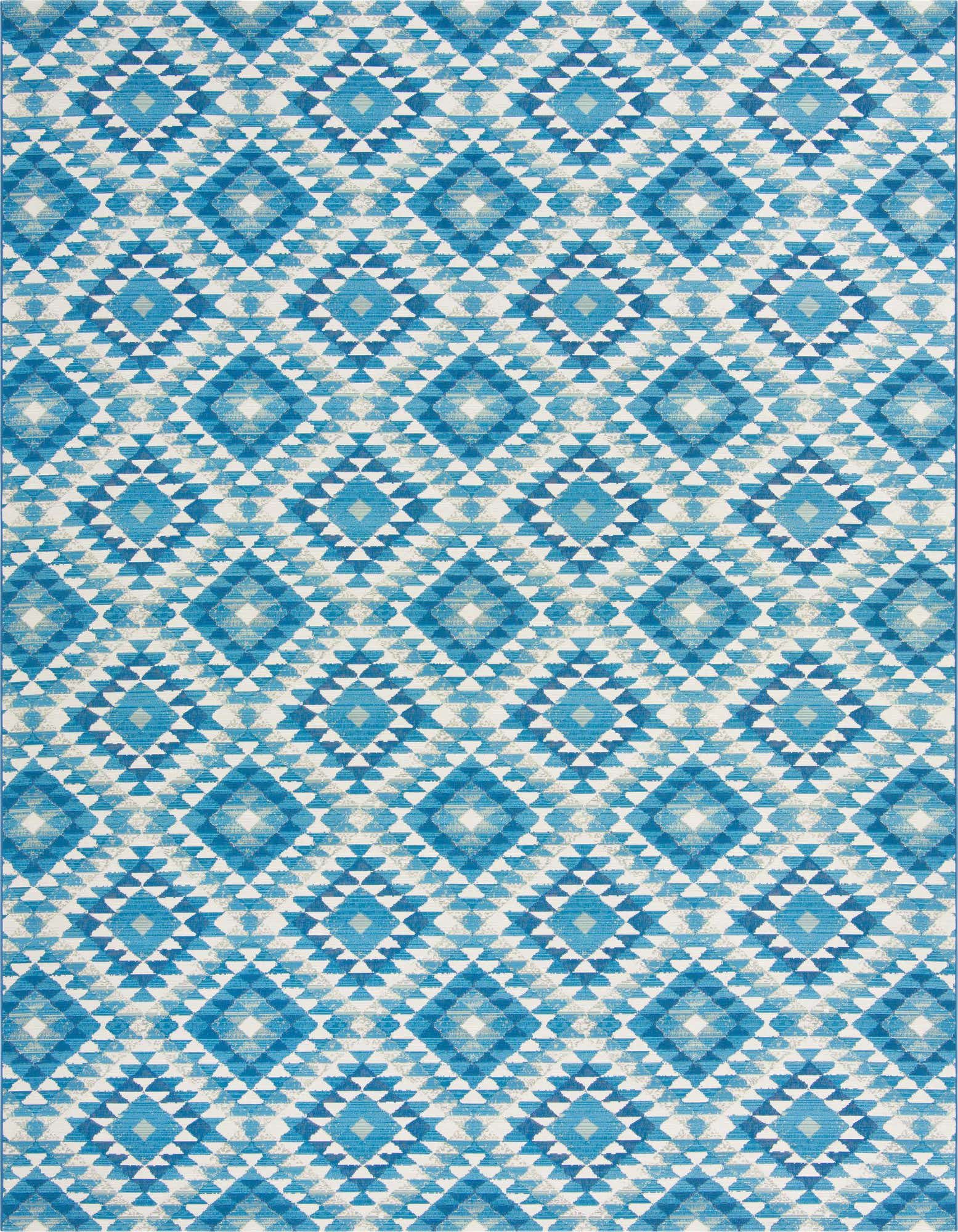 10' x 12' Easy-Clean Southwestern Indoor / Outdoor Rug