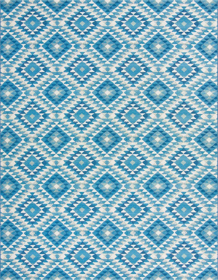 Detail image of 10' x 12' Easy-Clean Southwestern Indoor / Outdoor Rug