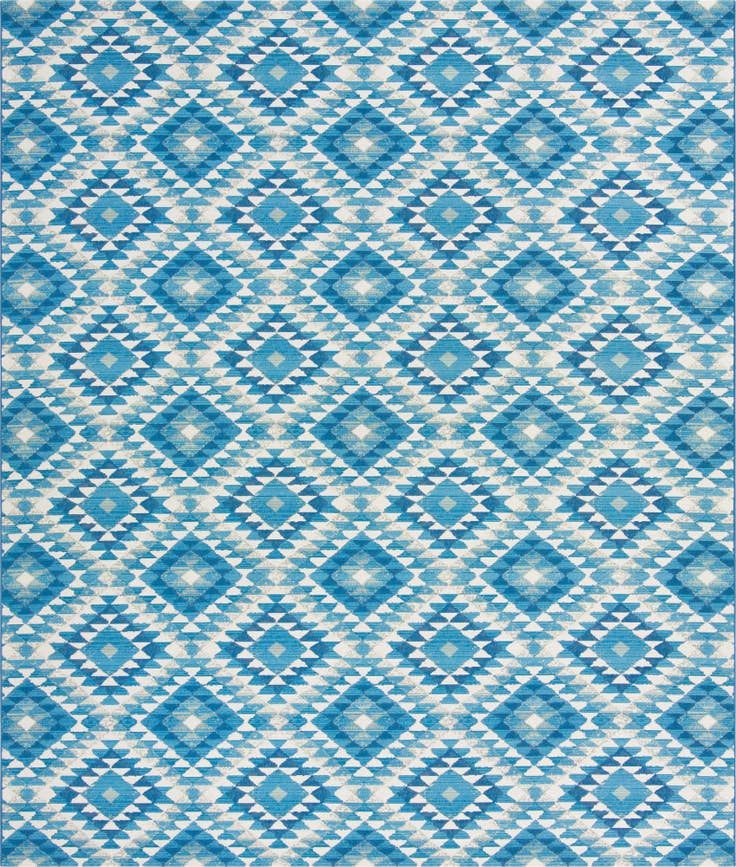 Detail image of 10' x 12' Easy-Clean Southwestern Indoor / Outdoor Rug