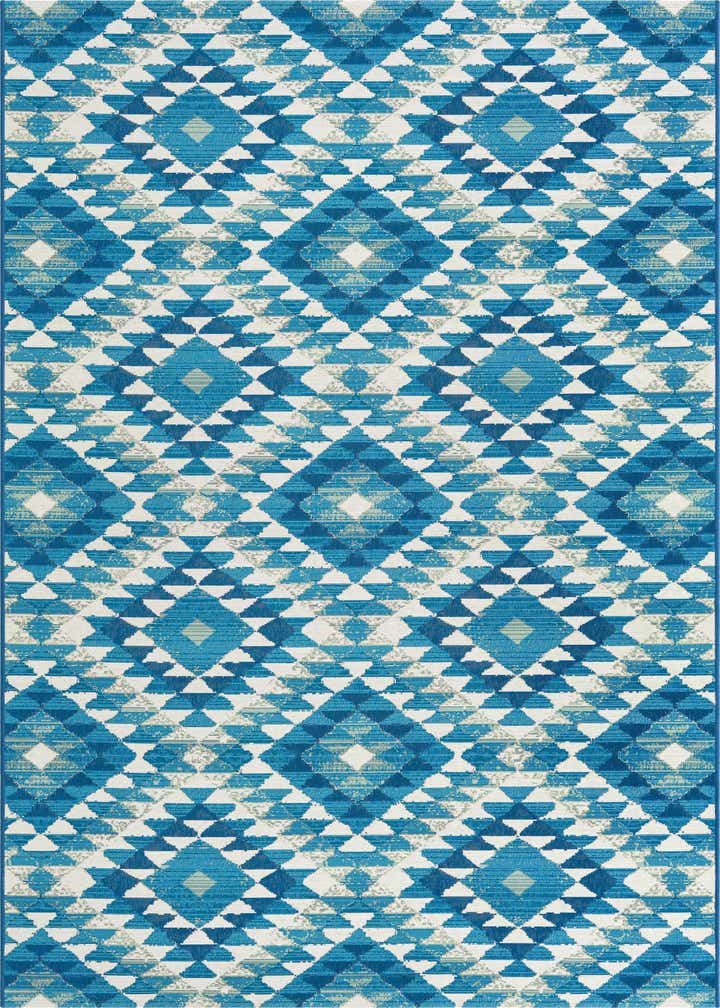 5' 3 x 8' Easy-Clean Southwestern Indoor / Outdoor Rug