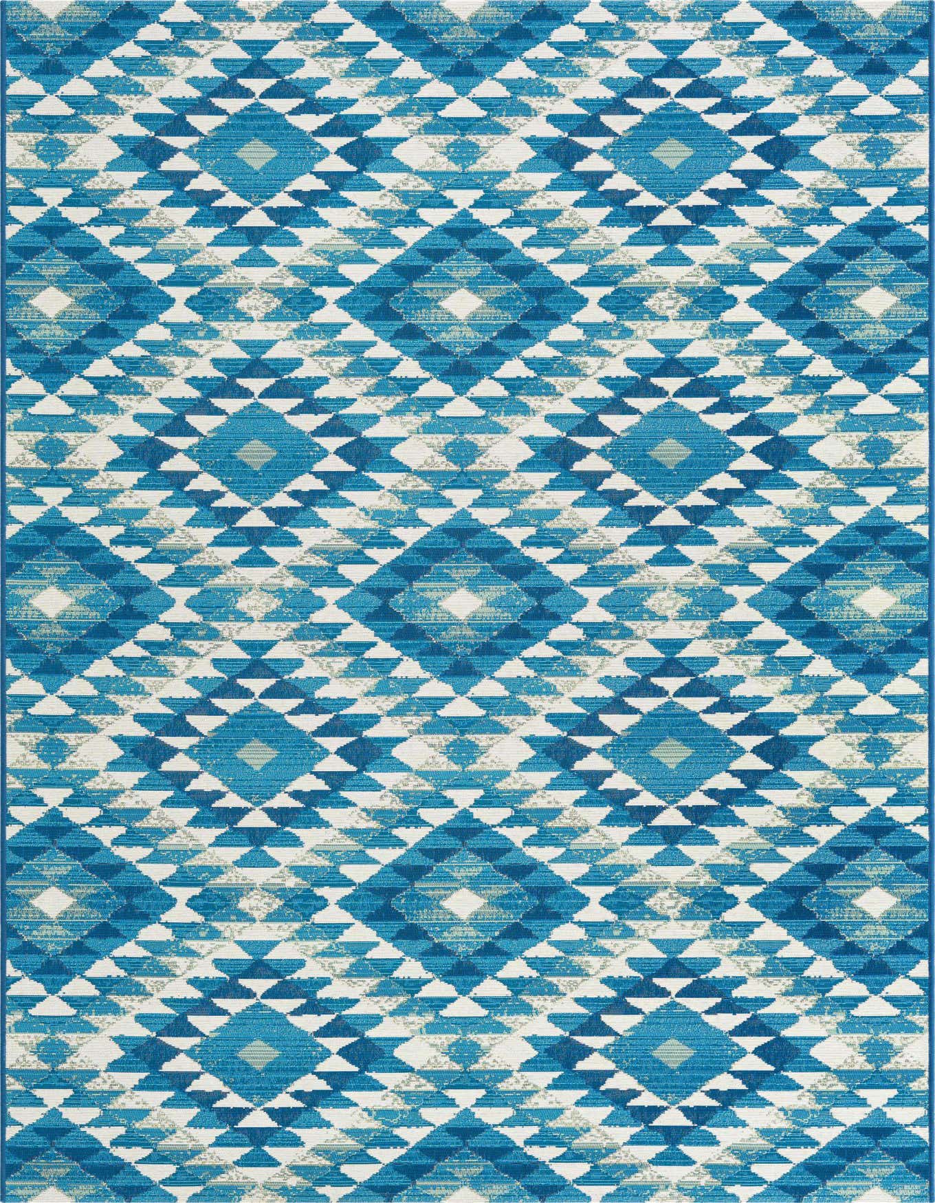 5' 3 x 8' Easy-Clean Southwestern Indoor / Outdoor Rug