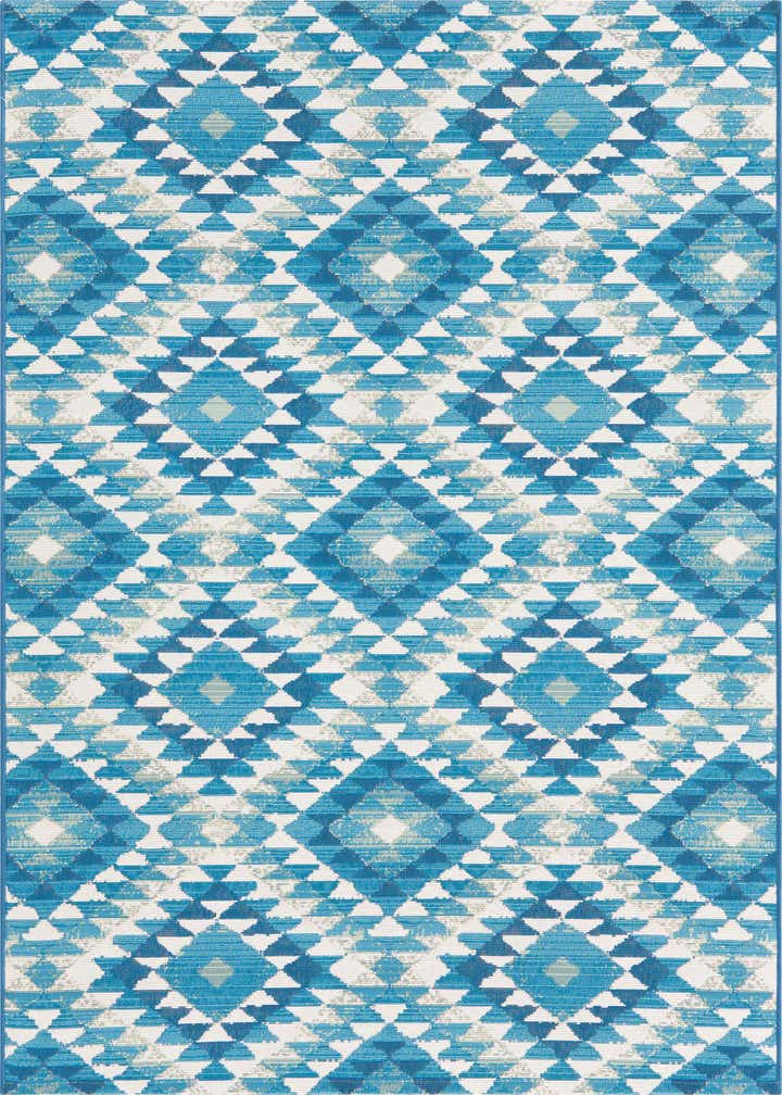 4' x 6' Easy-Clean Southwestern Indoor / Outdoor Rug