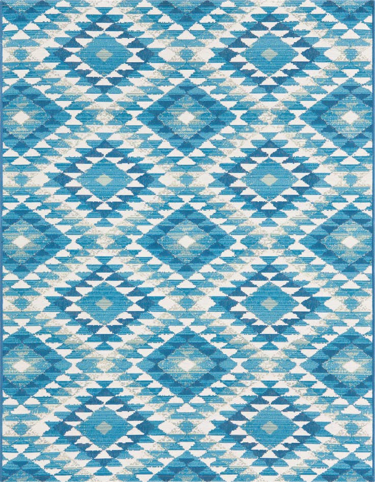 Detail image of 4' x 6' Easy-Clean Southwestern Indoor / Outdoor Rug