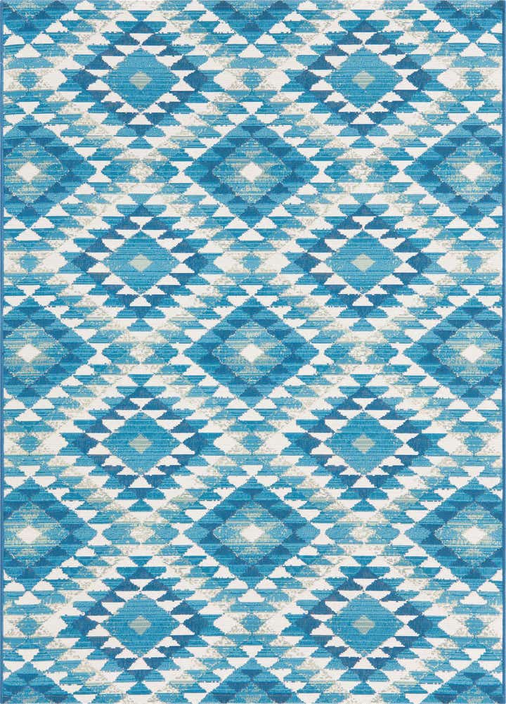 4' x 6' Easy-Clean Southwestern Indoor / Outdoor Rug