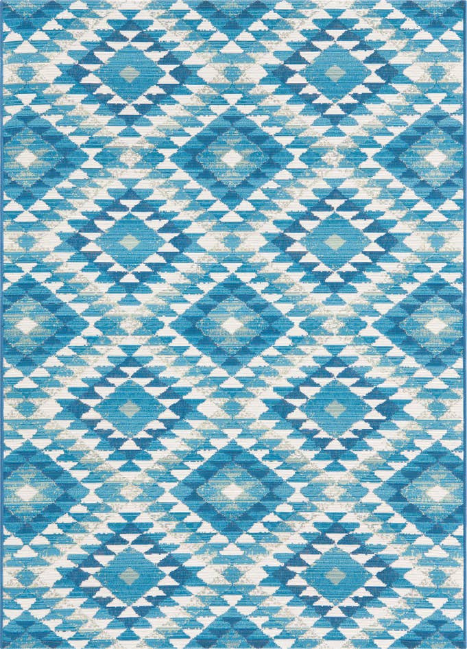 Detail image of 4' x 6' Easy-Clean Southwestern Indoor / Outdoor Rug