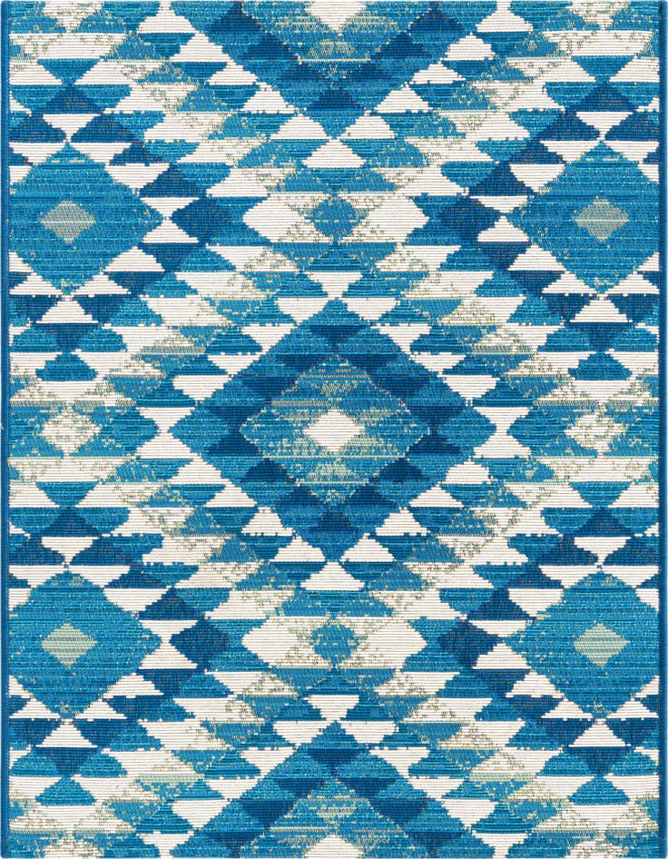 Detail image of 2' x 3' Easy-Clean Southwestern Indoor / Outdoor Rug