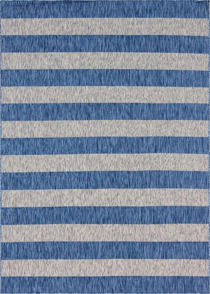 9' x 12' Easy-Clean Striped Indoor / Outdoor Rug