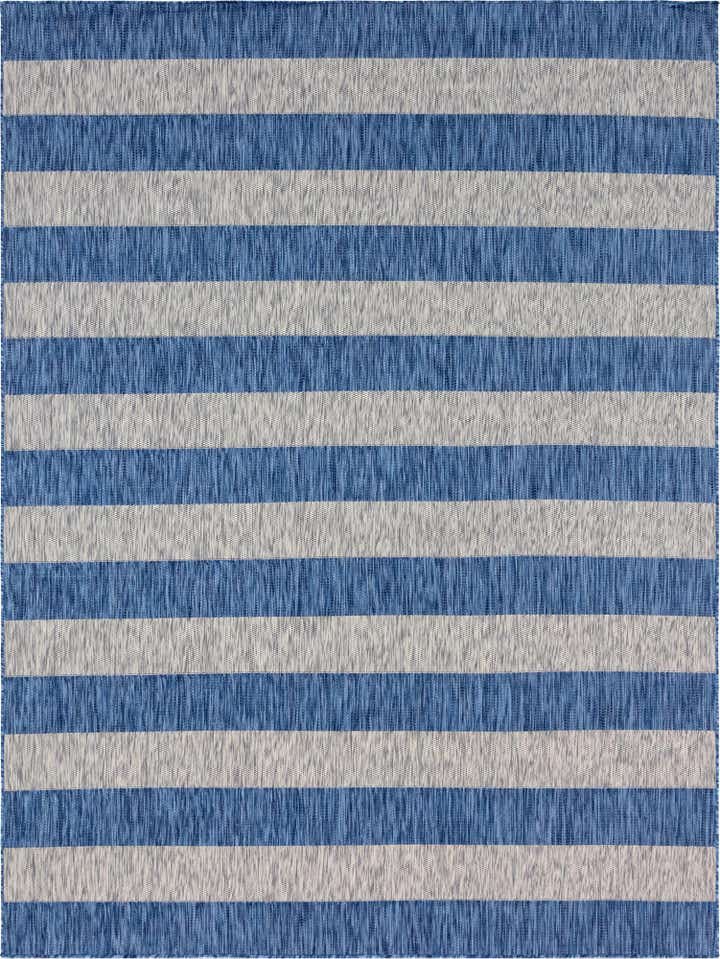 9' x 12' Easy-Clean Striped Indoor / Outdoor Rug