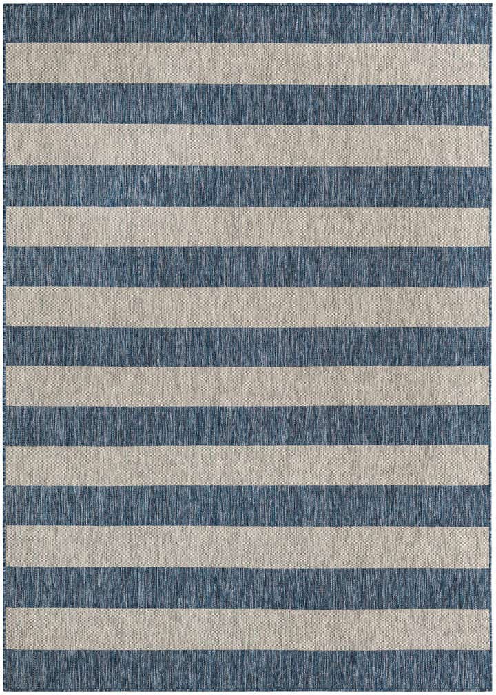 7' x 10' Easy-Clean Striped Indoor / Outdoor Rug