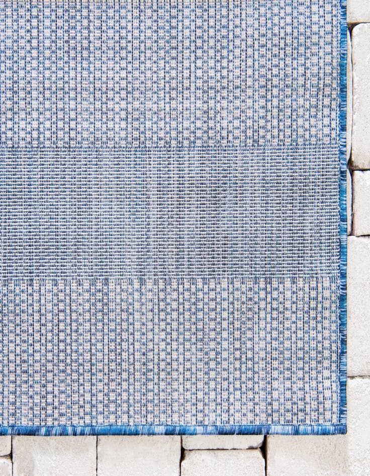 Detail image of 7' 10 x 11'  Washable Striped Indoor / Outdoor Rug