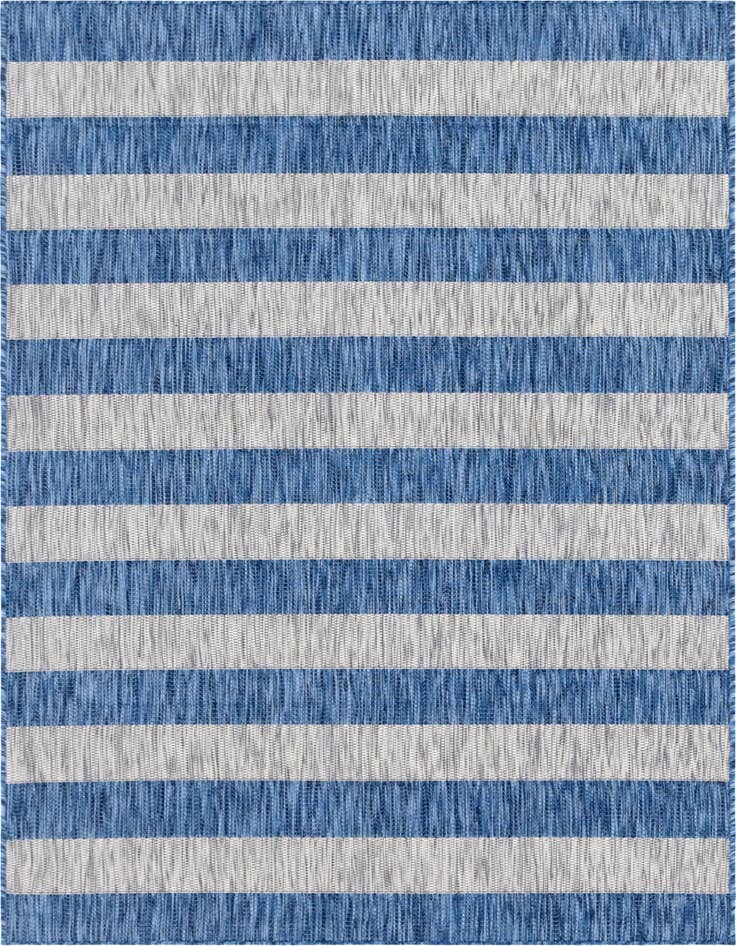 Detail image of 5' 3 x 8' Easy-Clean Striped Indoor / Outdoor Rug