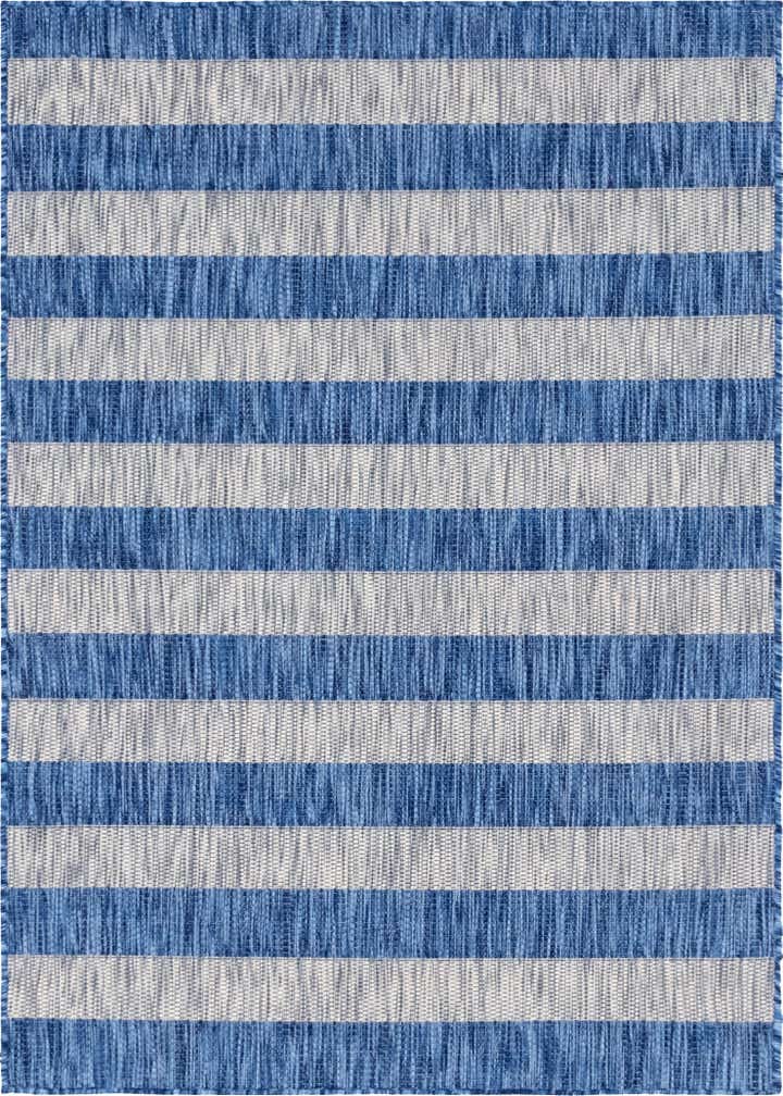 4' x 6' Easy-Clean Striped Indoor / Outdoor Rug