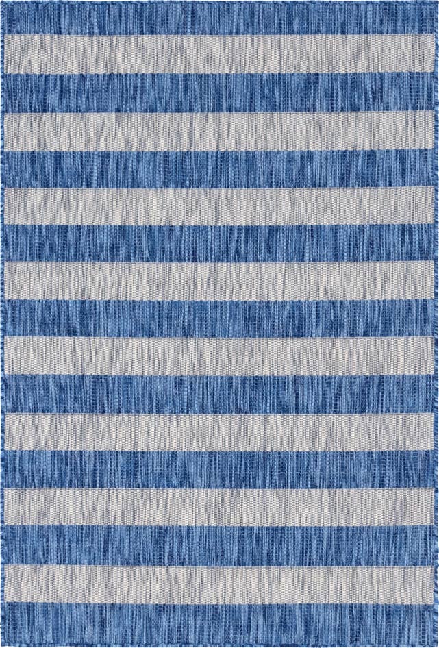 Detail image of 4' x 6' Easy-Clean Striped Indoor / Outdoor Rug