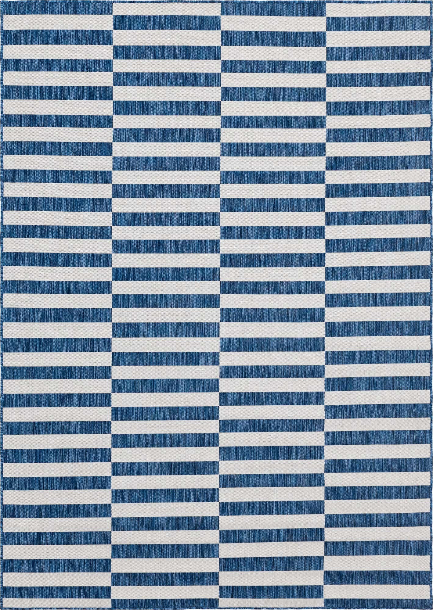 7' x 10' Easy-Clean Striped Indoor / Outdoor Rug