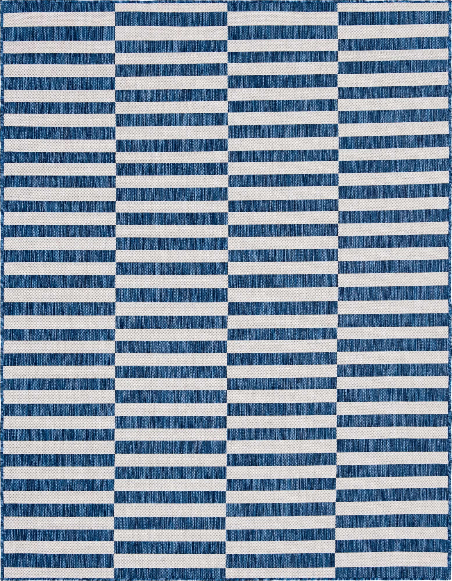 6' x 9' Easy-Clean Striped Indoor / Outdoor Rug