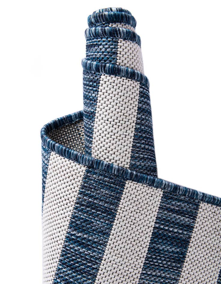 Detail image of 9' x 12'  Washable Striped Indoor / Outdoor Rug