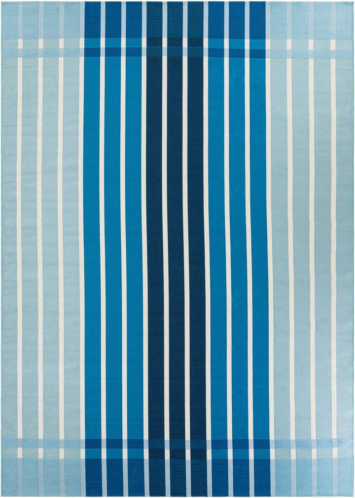 10' x 13' Easy-Clean Striped Indoor / Outdoor Rug