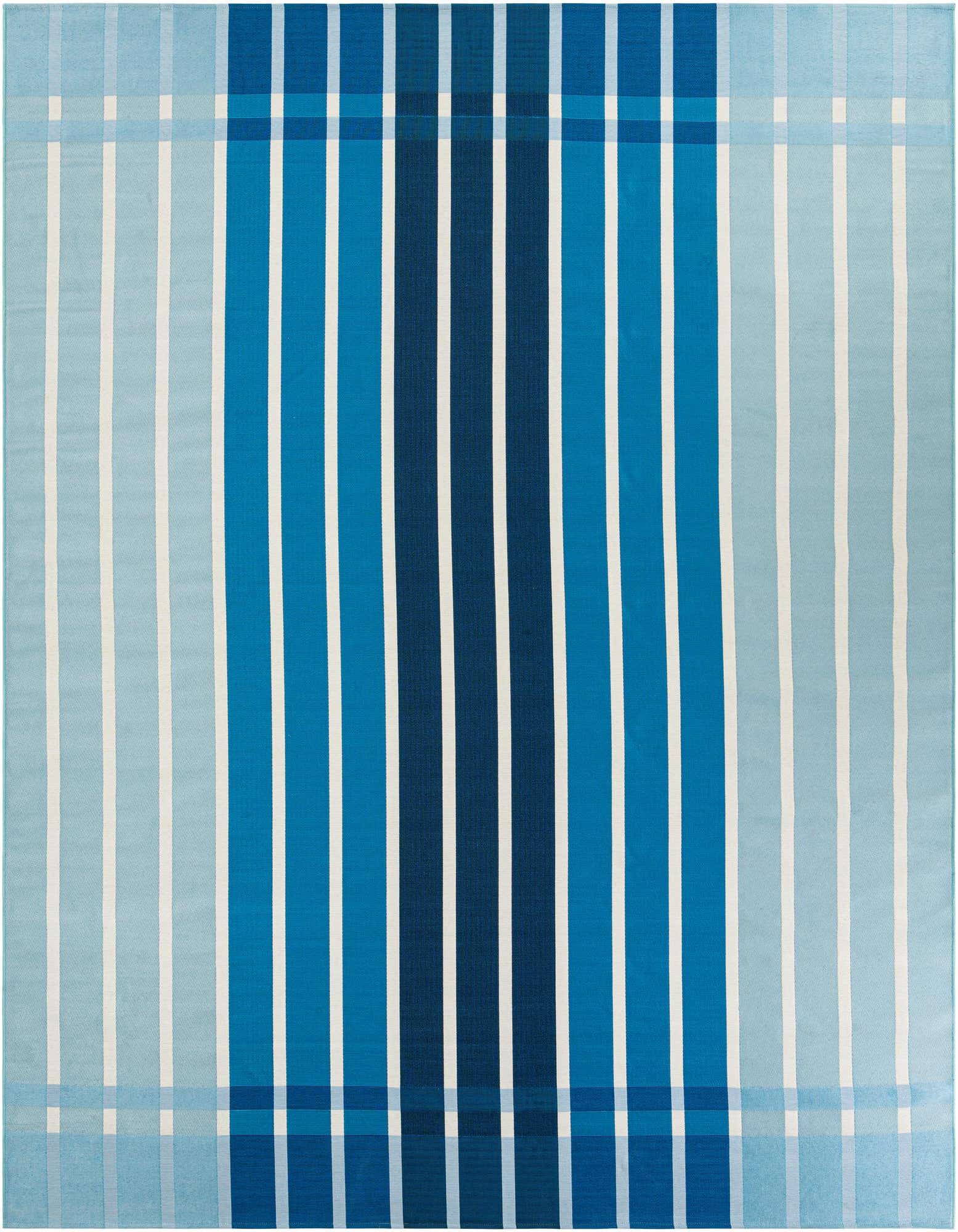 10' x 13' Easy-Clean Striped Indoor / Outdoor Rug