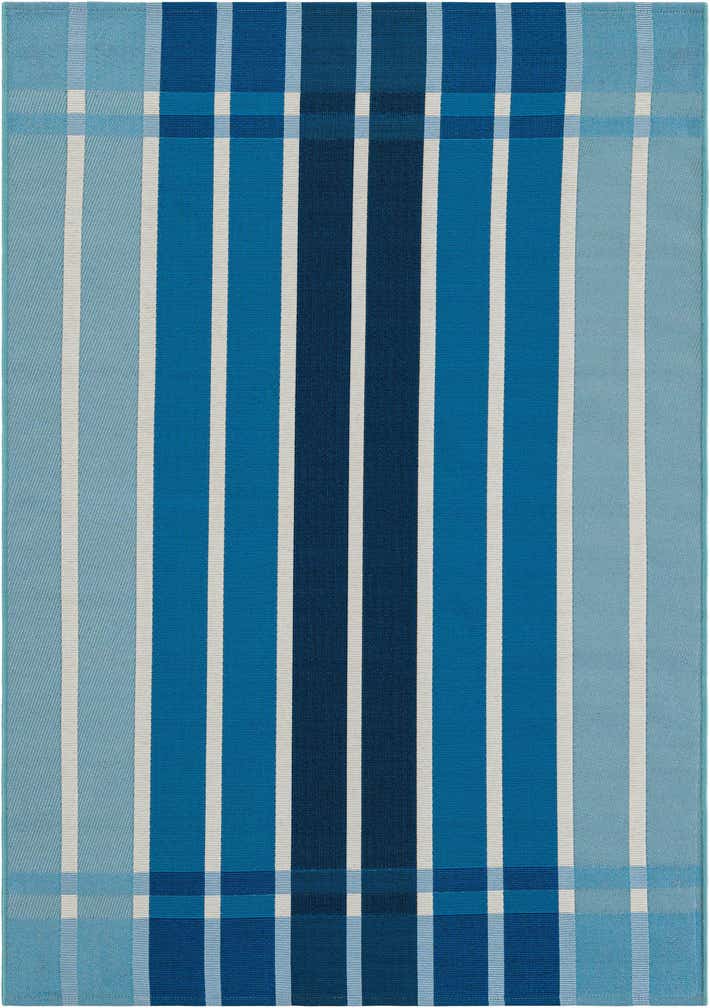 4' x 6' Easy-Clean Striped Indoor / Outdoor Rug